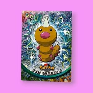 Pokemon 1999 TOPPS Weedle #13 Blue Logo TV Animation Edition Card